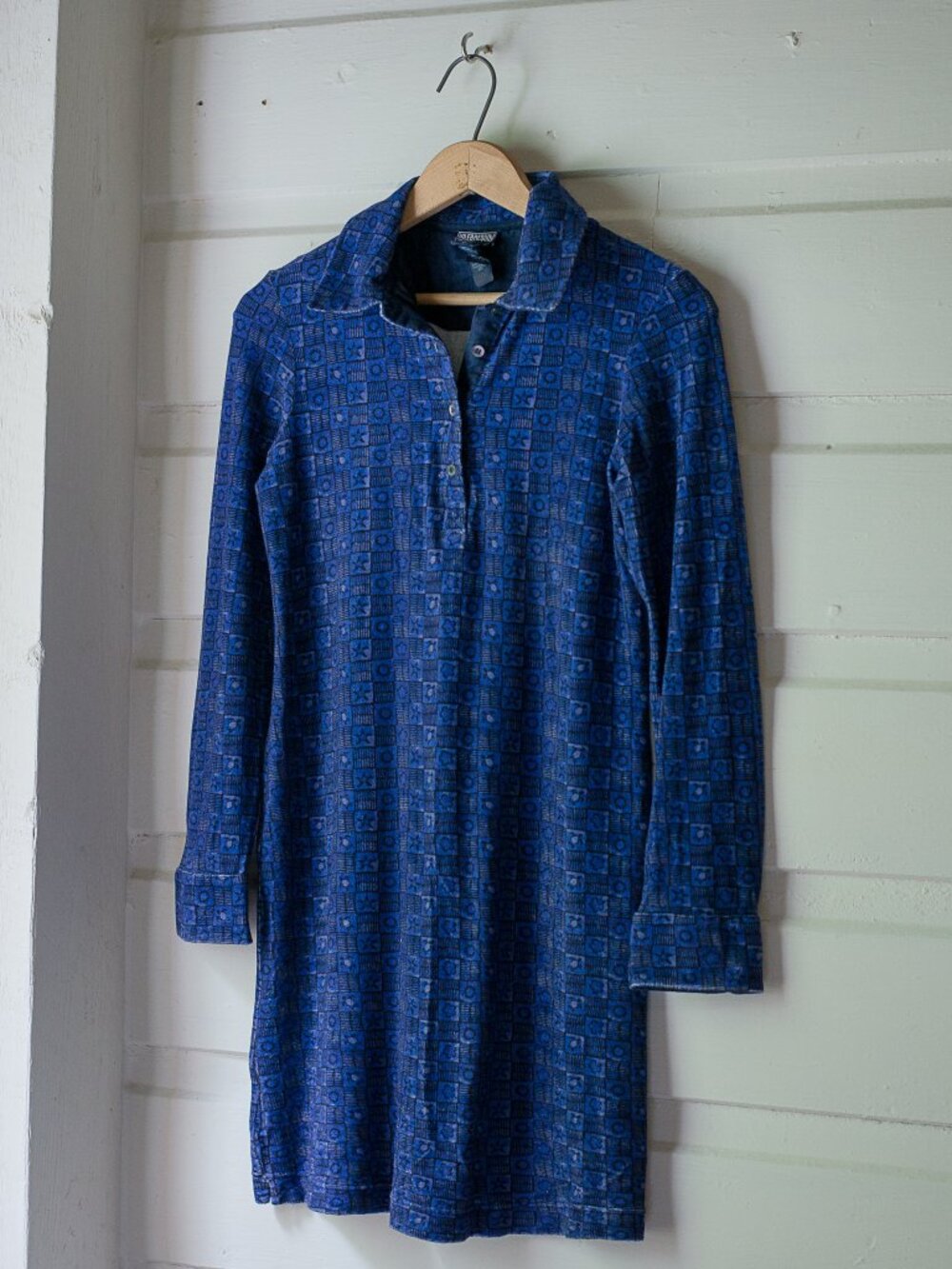 Vilebrequin Vintage Blue Polo Dress Turtle Print – Size S